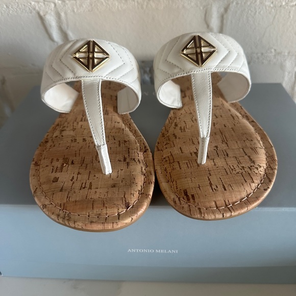 ANTONIO MELANI Shoes - Antonio Melani Layla White Leather Women’s Sandals